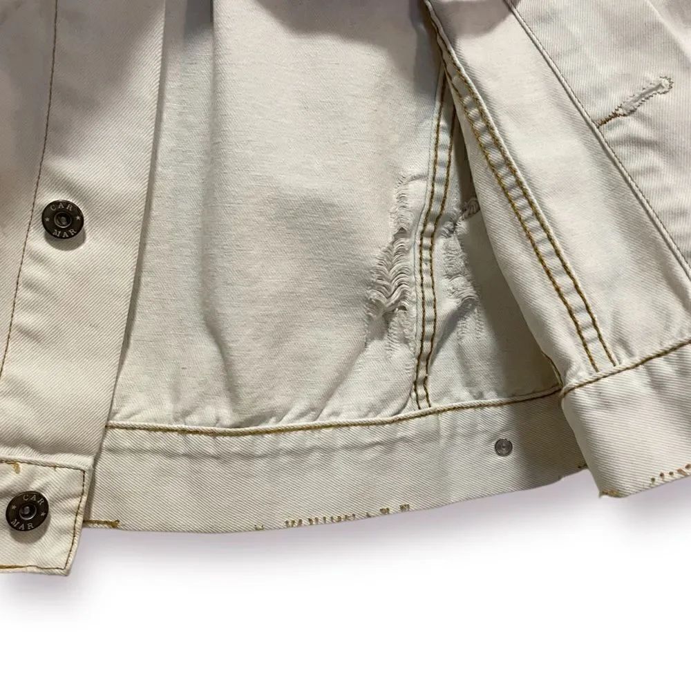 CARMAR Light Denim Distressed Jacket |Size: Small| - Picture 5 of 11